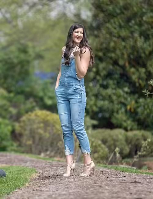 Distressed Denim Overalls Overall Outfit Ideas - Distressed Denim Overalls