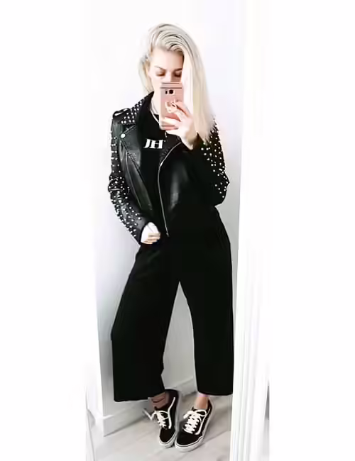 Leather Jacket With Embellishments How To Wear A Leather Jacket - Leather Jacket With Embellishments