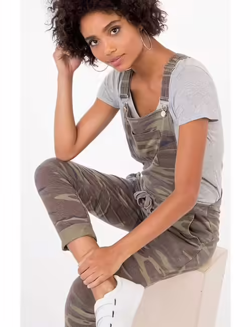Camo Overall Dress Overall Outfit Ideas - Camo Overall Dress