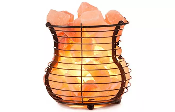 Himalayan Salt Lamp - Crystal Allies Gallery Himalayan Salt Lamp (Wire Mesh)