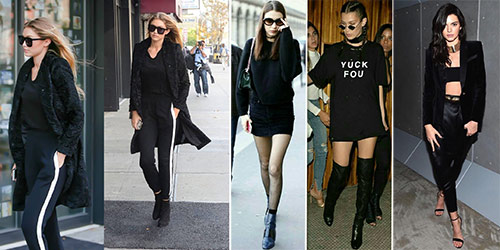 Celebrity All Black Outfits Celebrity All Black Outfits - All Black Outfits