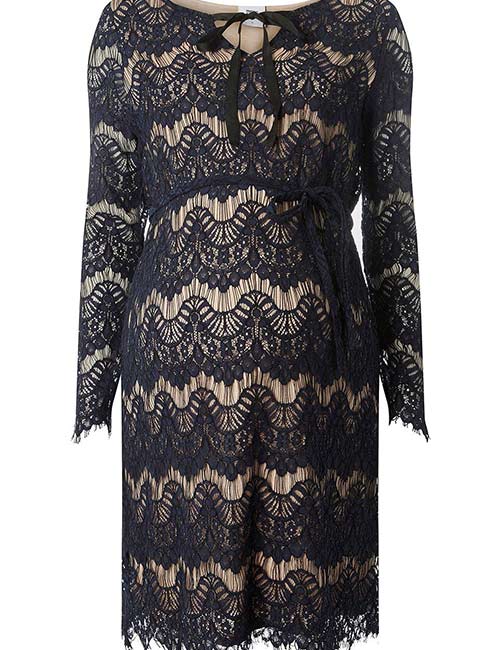 Crochet Lace Outfits - Black Lace Maternity Dress