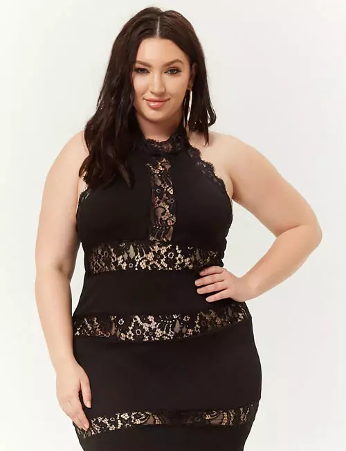 Crochet Lace Outfits - Plus Size Crochet Lace Mini Dress