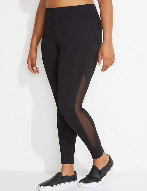 Plus Size Mesh Splicing Leggings From Lane Bryant Yoga Pants For Women - Plus Size Mesh Splicing Leggings From Lane Bryant
