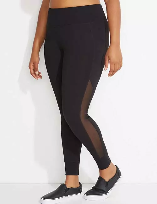 Yoga Pants For Women - Plus Size Mesh Splicing Leggings From Lane Bryant