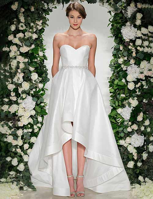 Asymmetrical Satin Dress Affordable Wedding Dresses - Asymmetrical Satin Dress