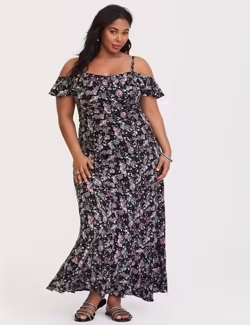 Cold Shoulder Maxi Dress