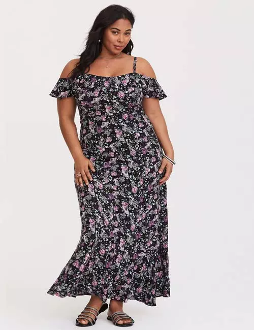 Cold Shoulder Maxi Dress