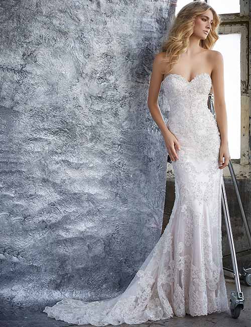 Sheath Gown With Crystal Beading Affordable Wedding Dresses - Sheath Gown With Crystal Beading