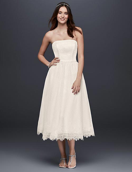 Tea Length Lace Dress Affordable Wedding Dresses - Tea Length Lace Dress