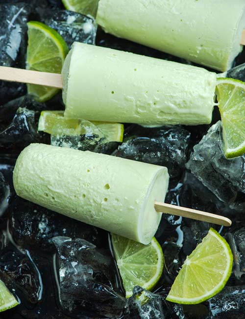 15. Avocado Popsicle With Lime And Coconut
