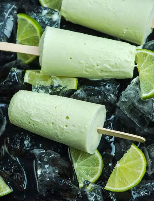 15. Avocado Popsicle With Lime And Coconut