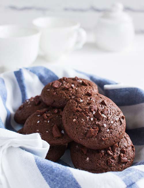 3. Keto Sea Salt Chewy Chocolate Cookies