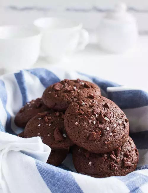 3. Keto Sea Salt Chewy Chocolate Cookies