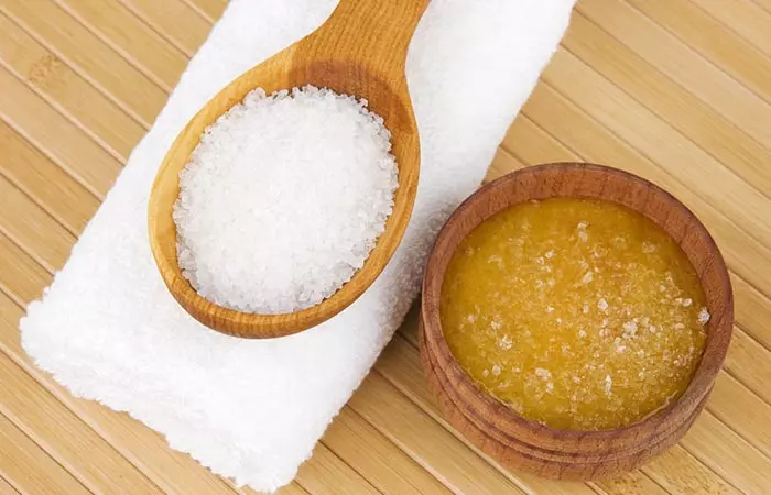 6. Salt And Honey Scrub