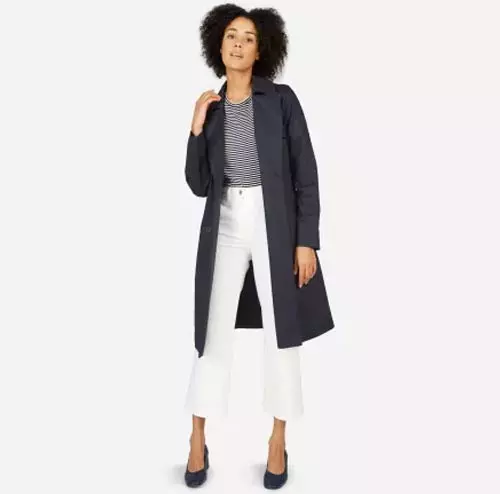 Blue Drape Trench Coat From Everlane