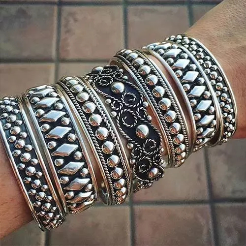 Silver Bangles 