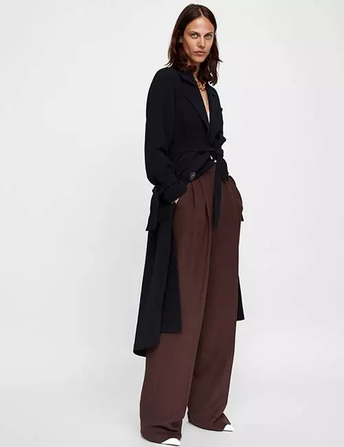 Zara Black Classic Trench Coat