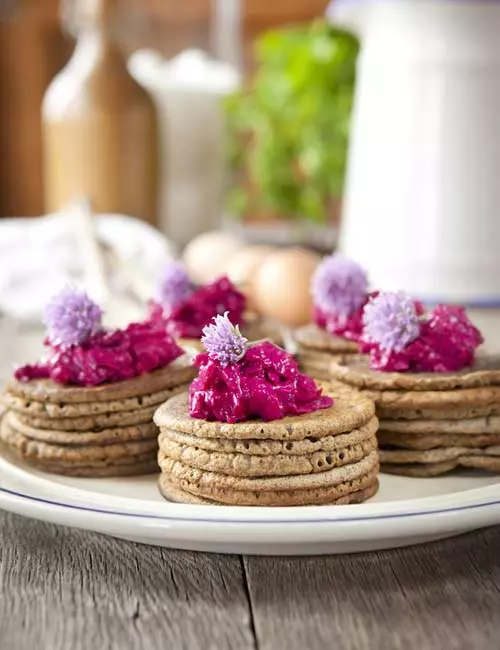 6. Buckwheat Pancake With Beet Salad