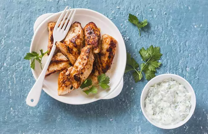 Chicken Breast And Homemade Raita