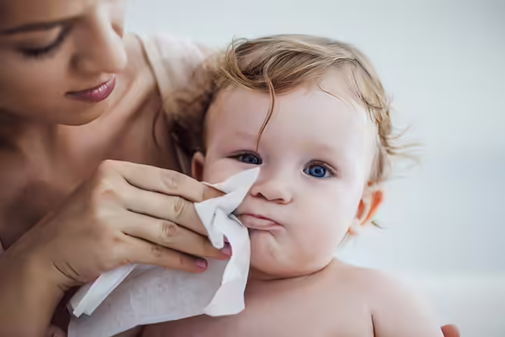 Cleaning Baby Face Cleaning Baby Face