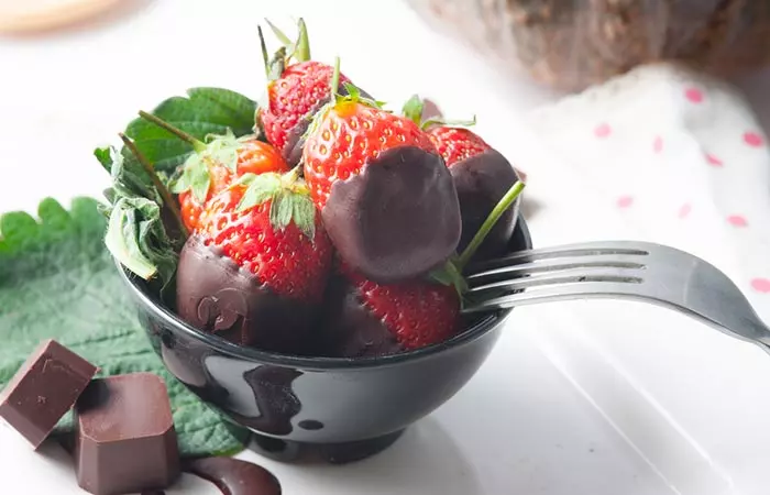 Strawberries And Semi-Sweet Dark Chocolate