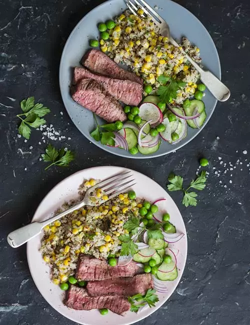 9.-Grilled-Beef-Steak-And-Peas-Salad