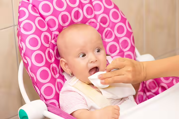 Damp Cloth To Clean Their Mouth Damp Cloth To Clean Their Mouth