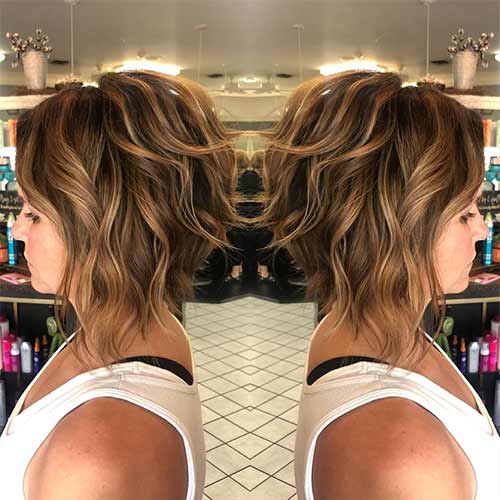 Mildly Curly A-line Bob