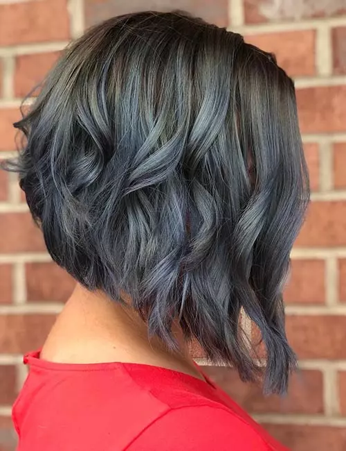 Smokey Blue A-line Bob