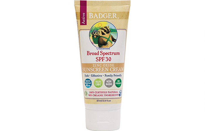 Badger – SPF 30 Active Mineral Sunscreen Cream - Best Reef-Safe Sunscreens