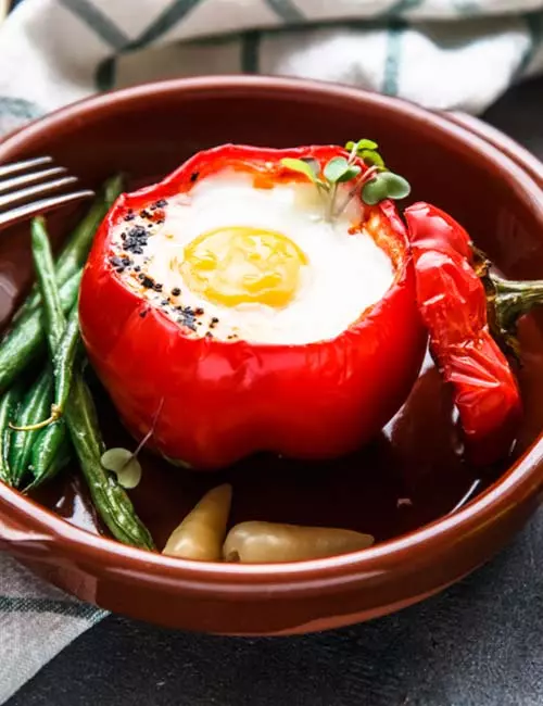  Bell Pepper Egg With Beans