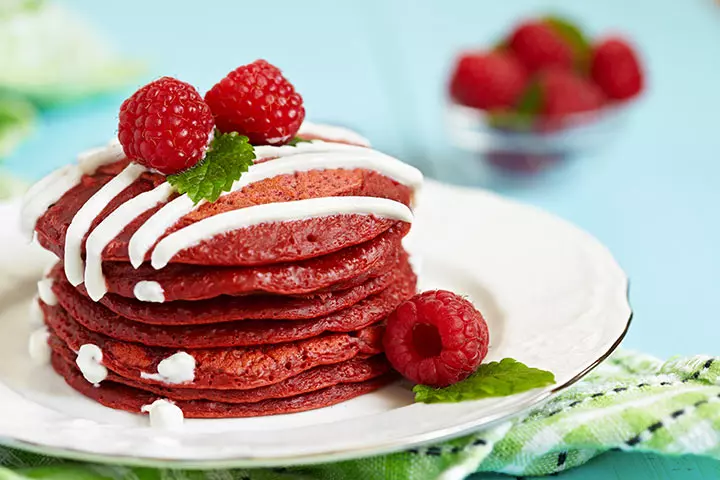 Red velvet pancake recipe for kids