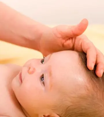 Support the baby's head at all times. In case of a fall or hit on the soft spot, seek prompt medical care.