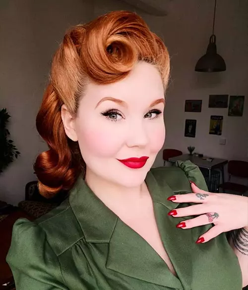 Victory Rolls With Hollywood Curls