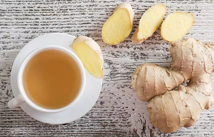 Ginger tea for treating hiatal hernia naturally