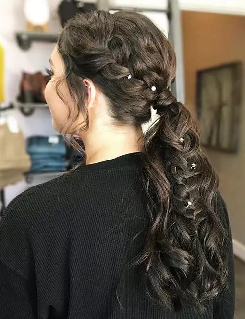 Low Braided Ponytail