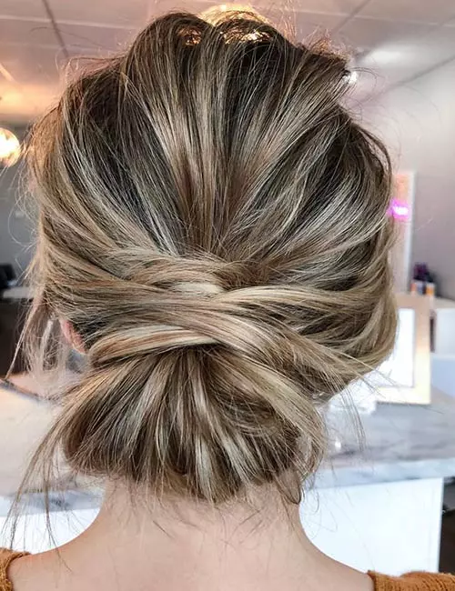 The Messy Low Bun