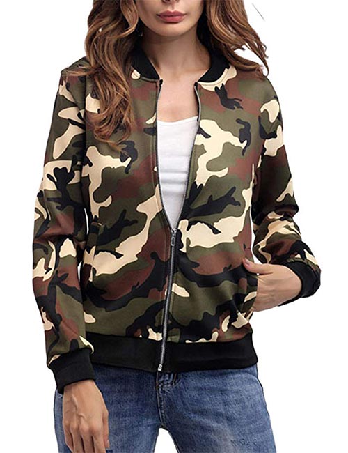 Camouflage Bomber Jacket