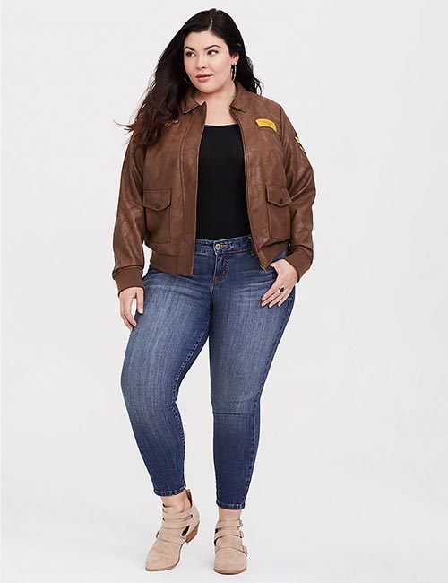 Captain Marvel Plus Size Bomber Jacket