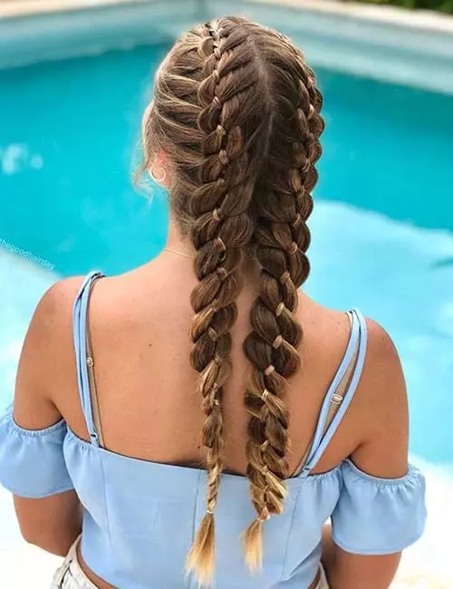 Double Dutch 4-Strand Braids