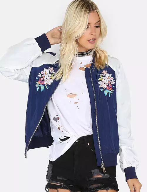 Embroidered Bomber Jacket