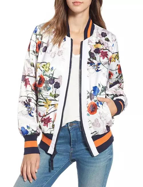 Floral Bomber Jacket