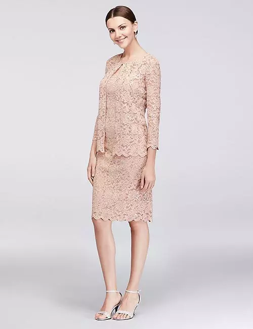 Lace Shift Dress With A Jacket