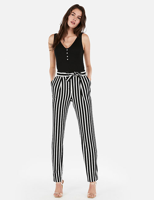 Striped Trousers And Tank Tops Striped Trousers And Tank Tops - Summer Outfits