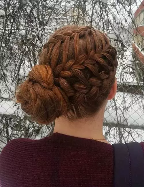 Tri-Braided 4-Strand Updo