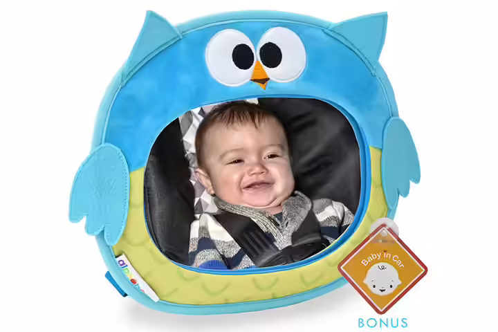 Alphabetz Owl Baby Backseat Car Mirror