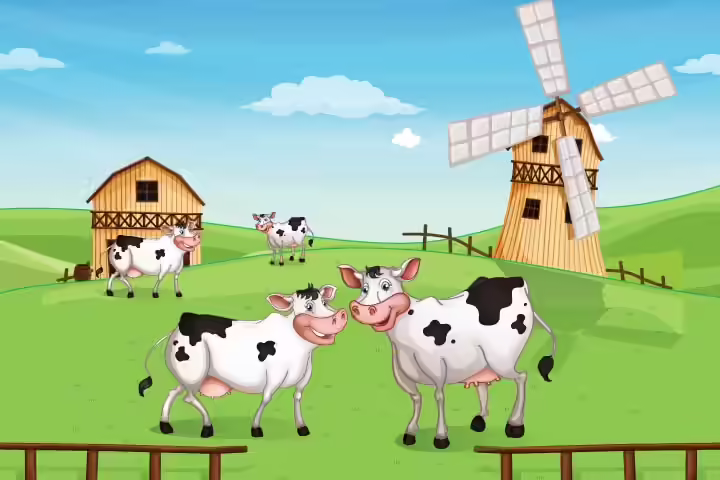 Four cows