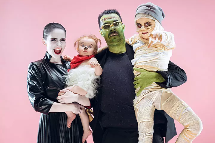 The Frankenstein family costume idea