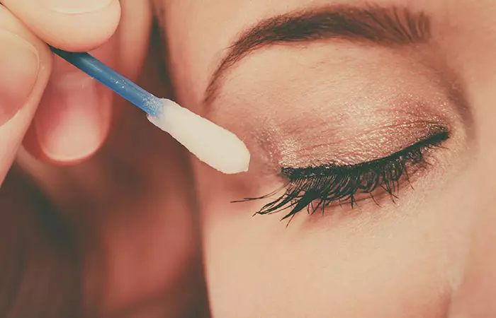 3. Use A Q-Tip With Lip Balm To Remove Eye Makeup